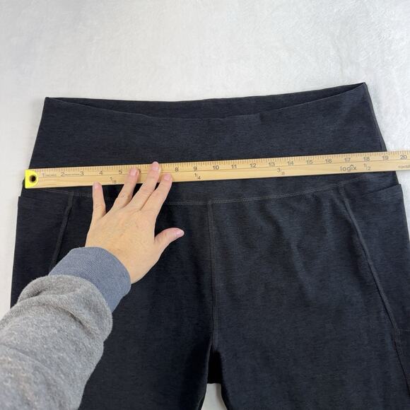 Beyond Yoga 3X Spacedye Out Of Pocket High Waisted Midi Legging Dark Gray Black - Picture 10 of 15